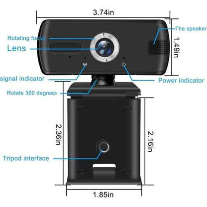 OULUCCI 1920 x 1080p USB Webcam DailySale