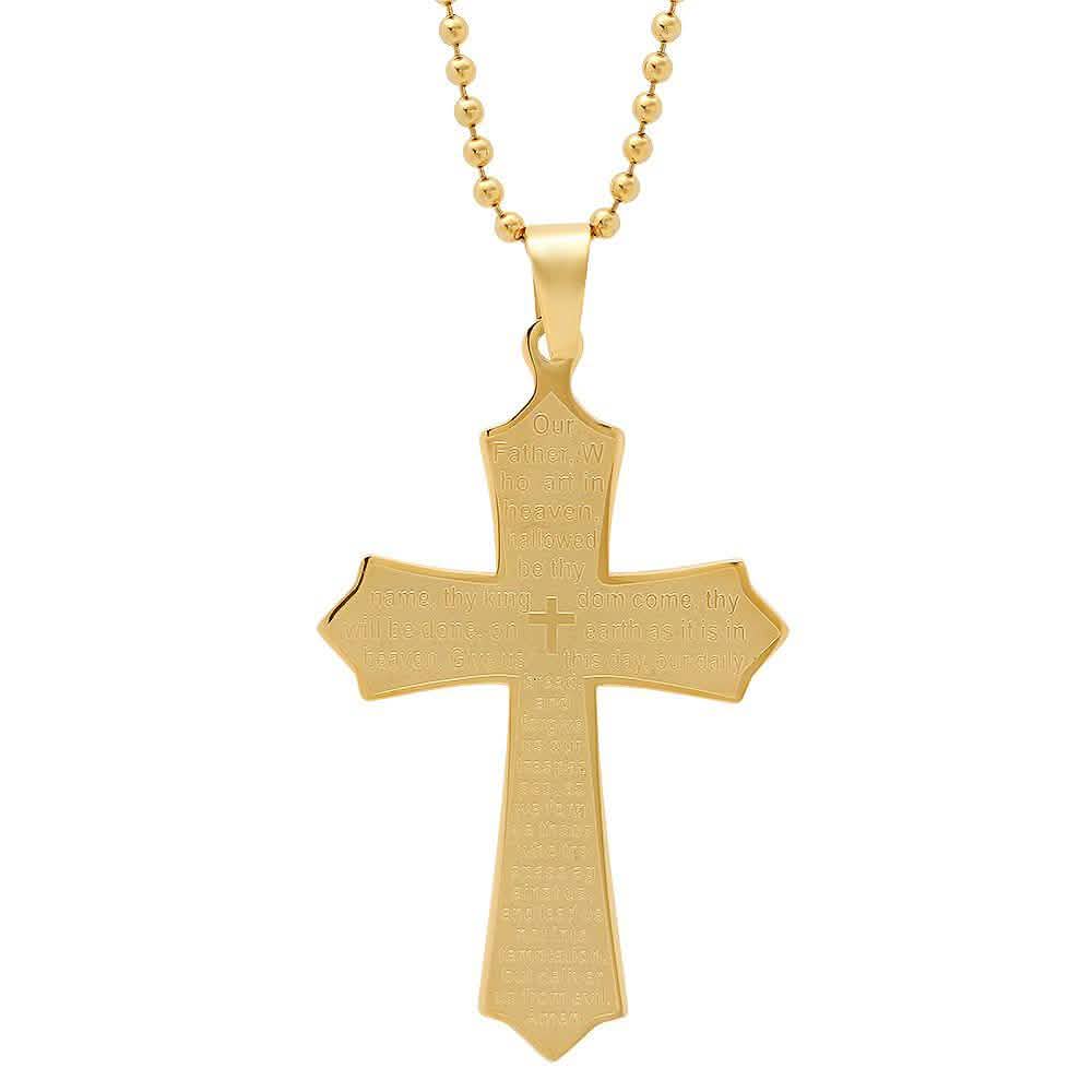 Our Father Lord's Prayer Cross Pendant DailySale
