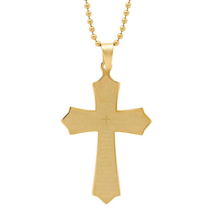 Our Father Lord's Prayer Cross Pendant DailySale