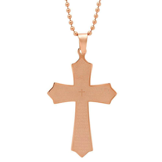 Our Father Lord's Prayer Cross Pendant DailySale