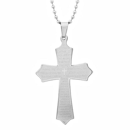 Our Father Lord's Prayer Cross Pendant DailySale