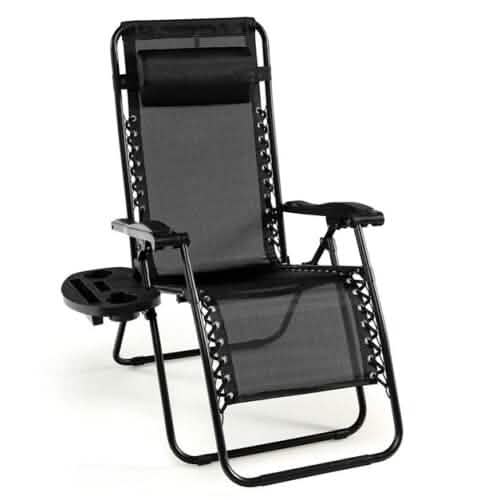 Outdoor Folding Zero Gravity Reclining Lounge Chair DailySale