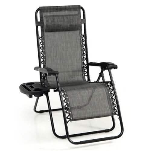 Outdoor Folding Zero Gravity Reclining Lounge Chair DailySale