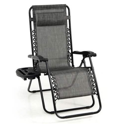 Outdoor Folding Zero Gravity Reclining Lounge Chair DailySale
