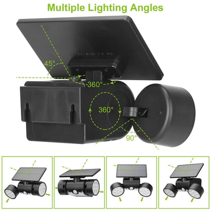 Outdoor PIR Motion Sensor Dusk To Dawn Solar Wall Lamps IP65 Waterproof DailySale