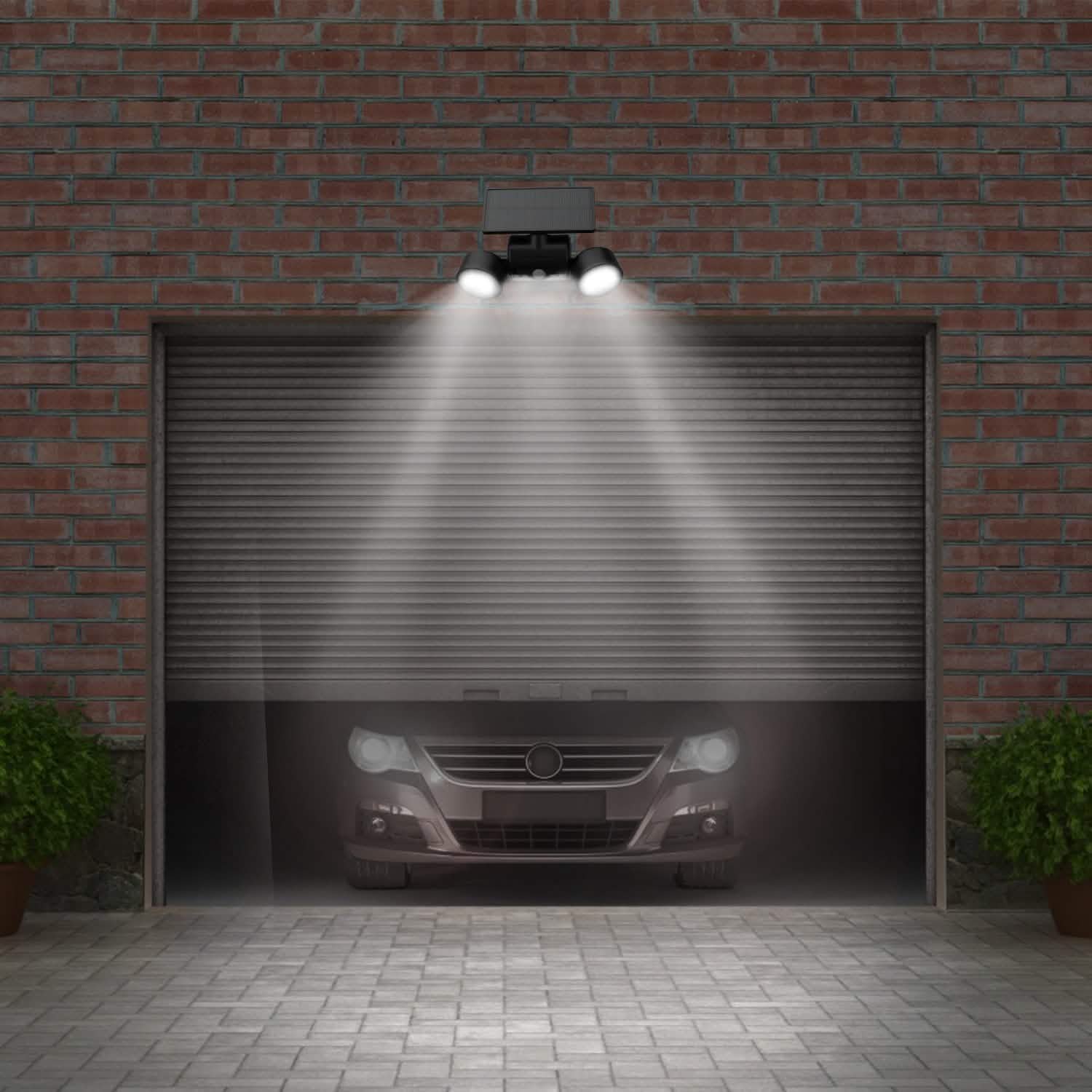 Outdoor PIR Motion Sensor Dusk To Dawn Solar Wall Lamps IP65 Waterproof DailySale
