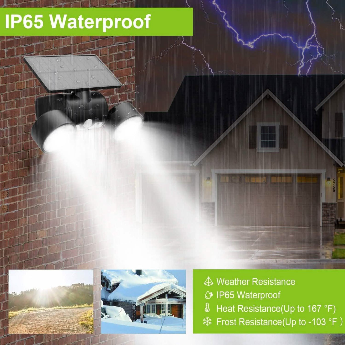 Outdoor PIR Motion Sensor Dusk To Dawn Solar Wall Lamps IP65 Waterproof DailySale