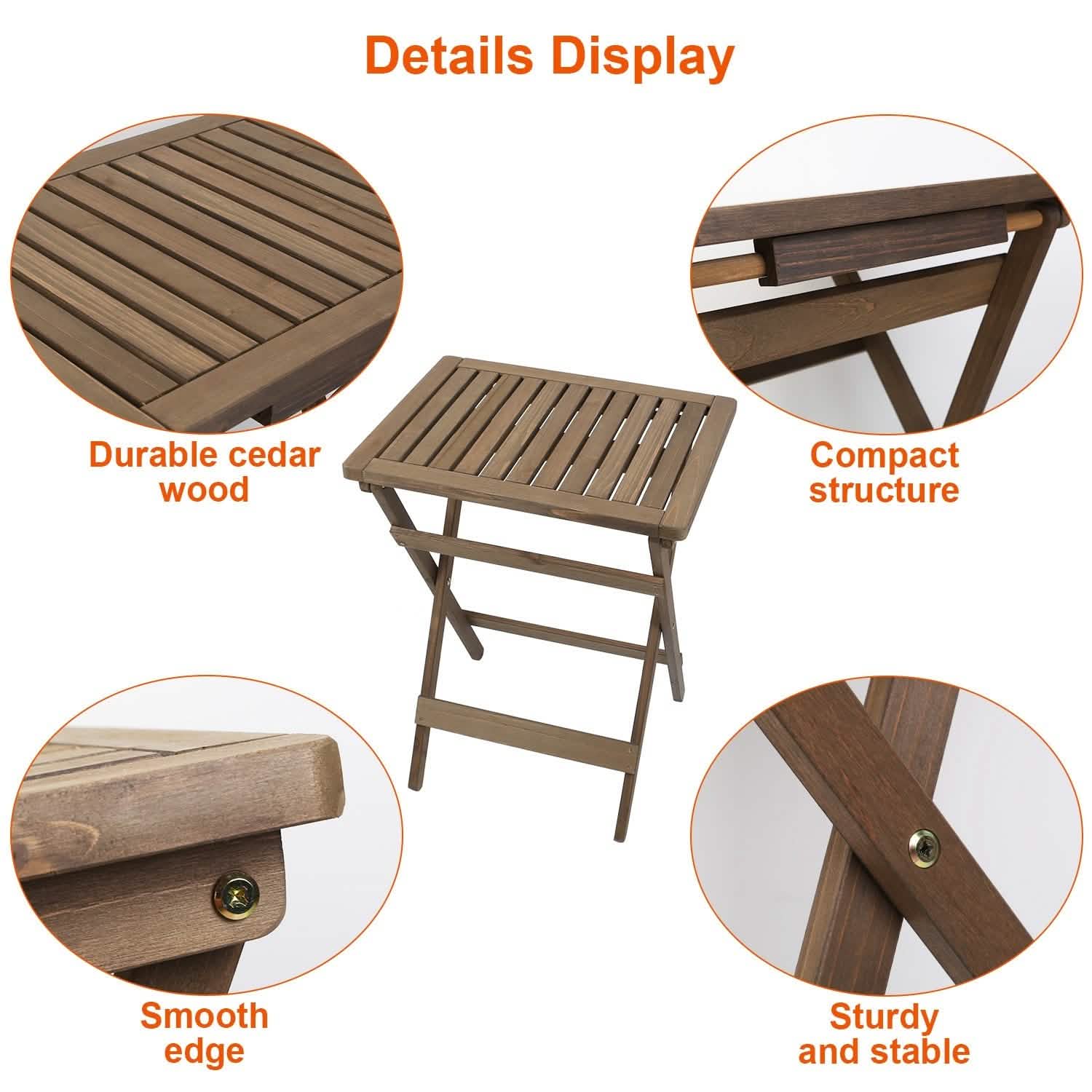Outdoor Side Table Portable Folding Table DailySale