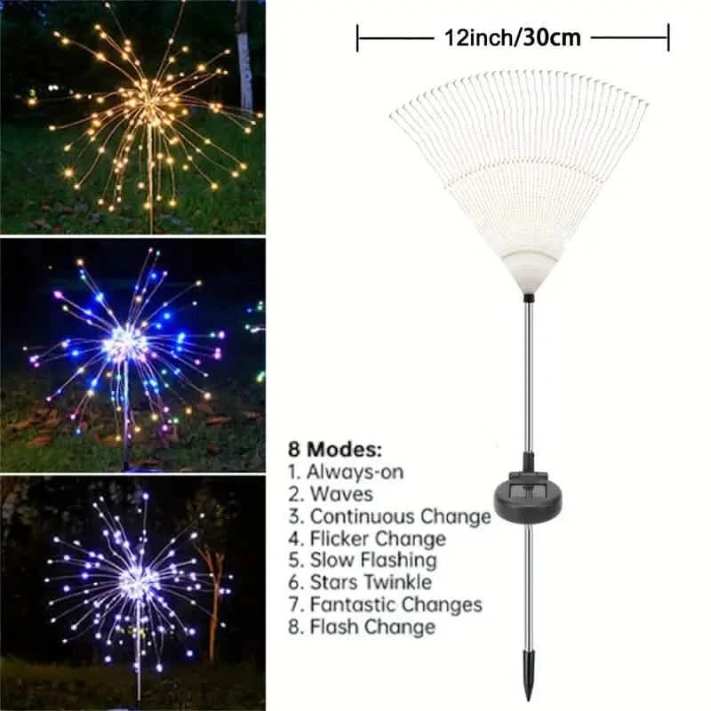 Outdoor Solar Garden Lights with 8 Lighting Modes DailySale