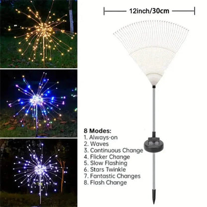 Outdoor Solar Garden Lights with 8 Lighting Modes DailySale