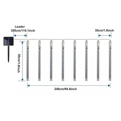 Outdoor Solar Meteor Christmas String Lights DailySale