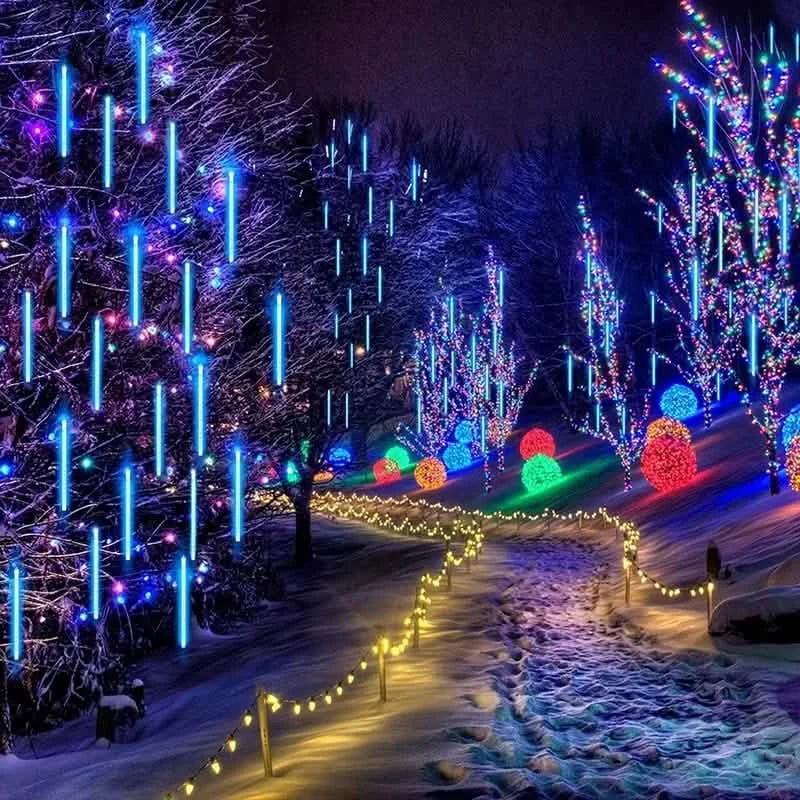 Outdoor Solar Meteor Christmas String Lights DailySale