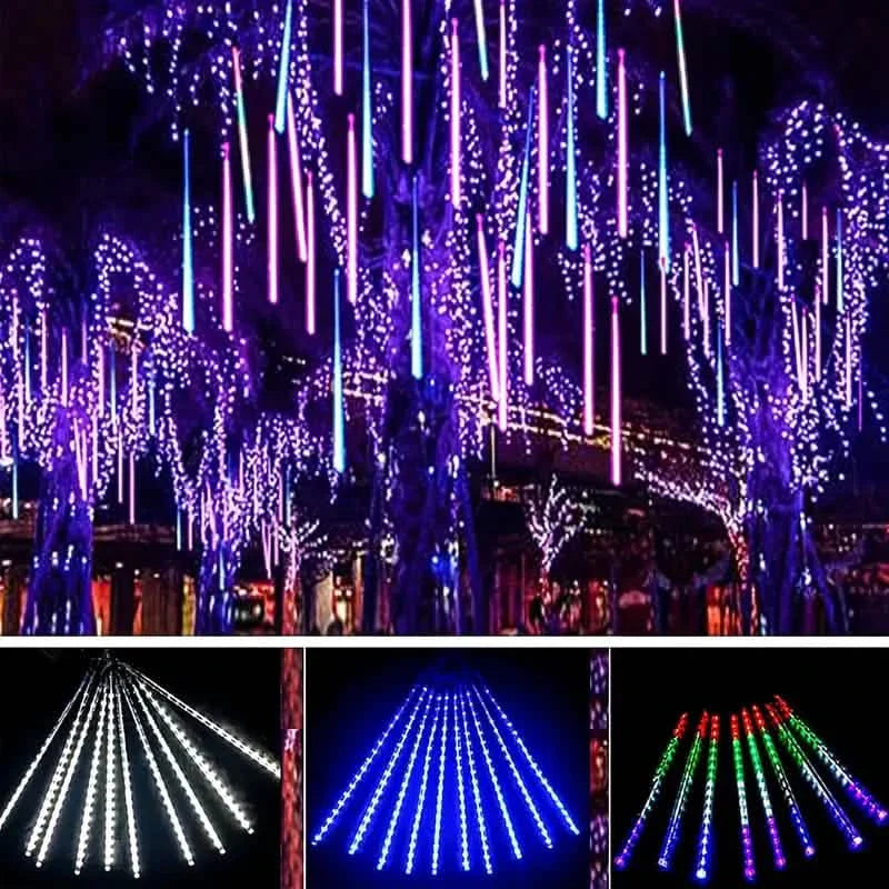 Outdoor Solar Meteor Christmas String Lights DailySale