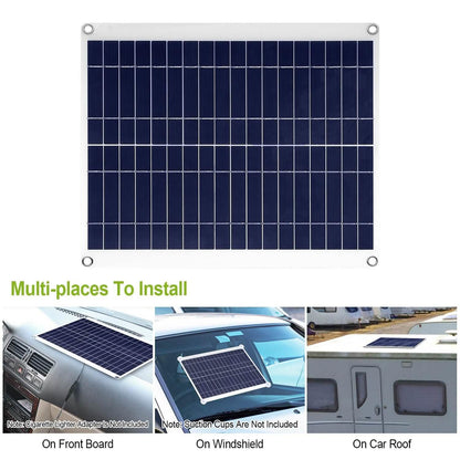 Outdoor Solar Panel 12V 25W Car Battery Charger DailySale
