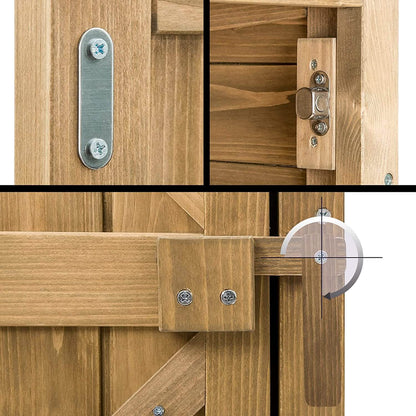 Outdoor Wooden Storage Sheds Fir Wood Lockers with Workstation DailySale