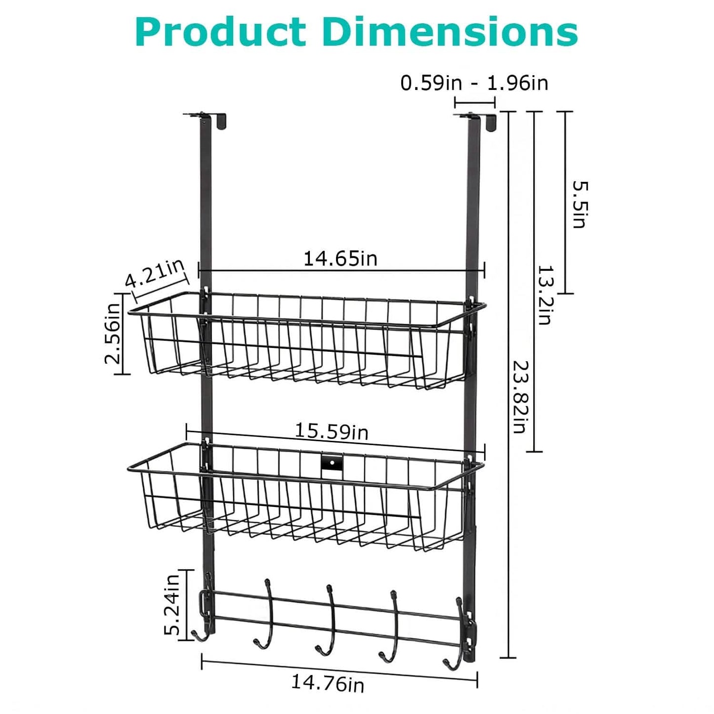 Over The Door Hooks Organizer DailySale