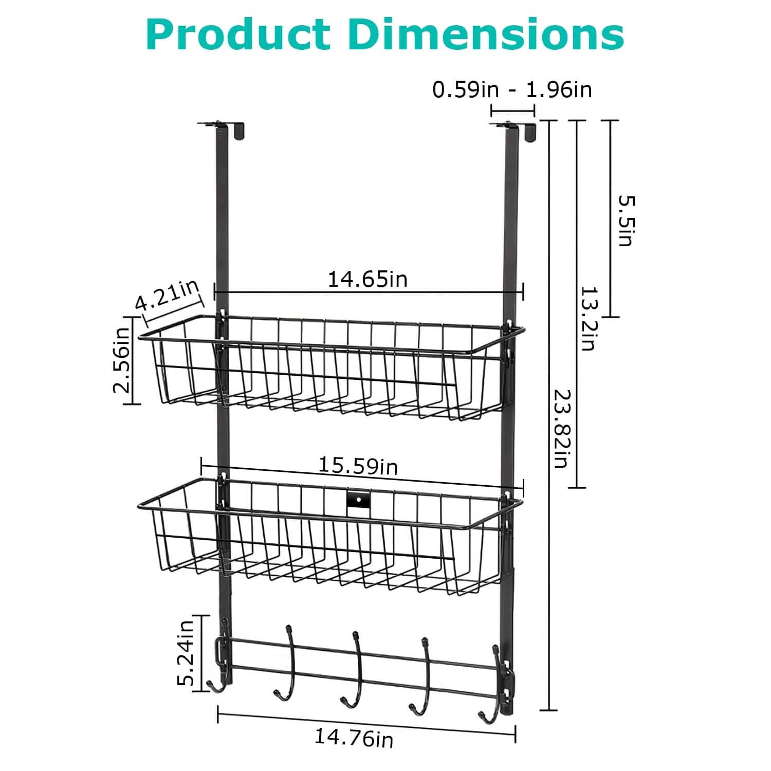 Over The Door Hooks Organizer DailySale