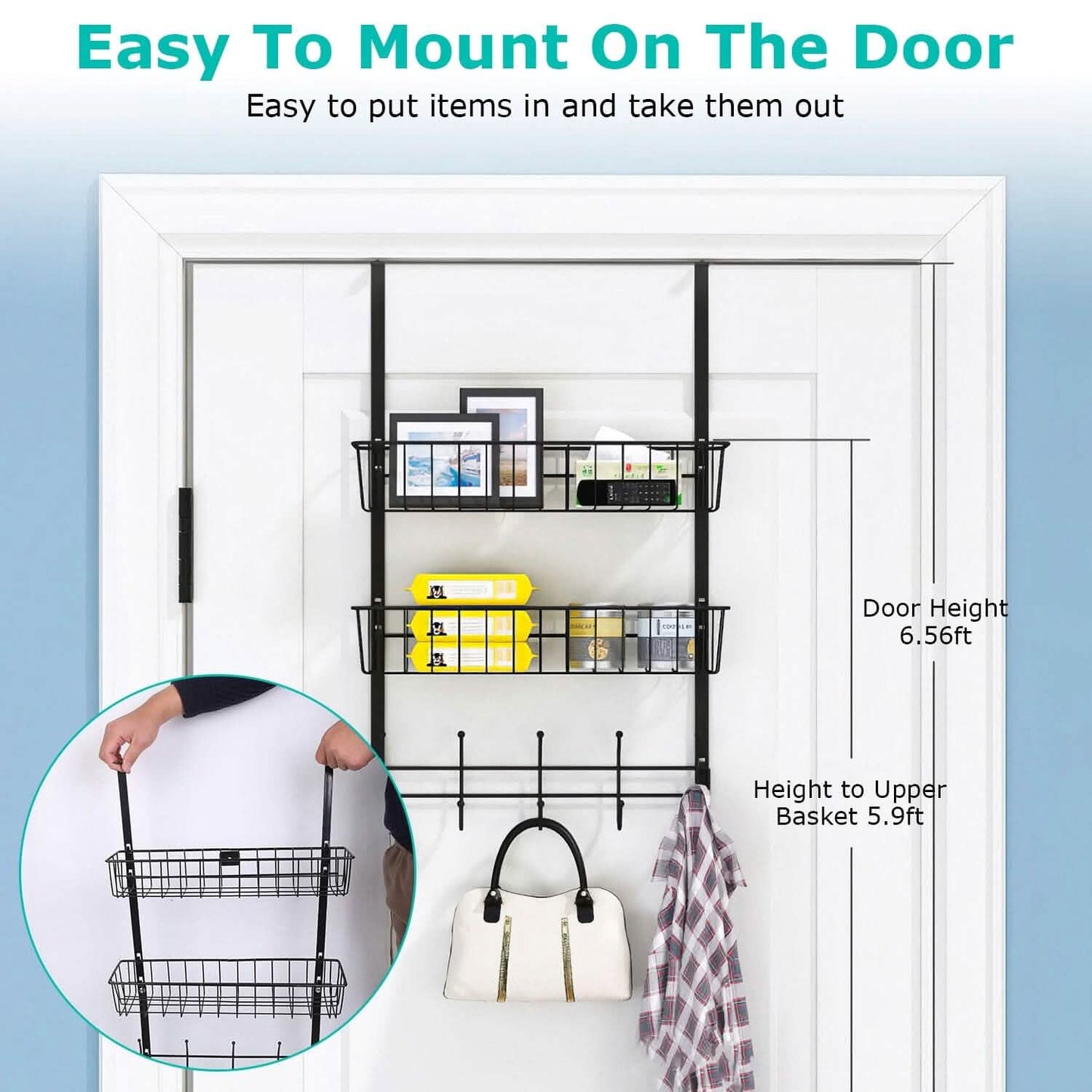 Over The Door Hooks Organizer DailySale