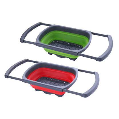 Over-The-Sink Collapsible Colander With Extendable Handles DailySale