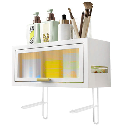 Over the Toilet Storage Cabinet with Dust-Proof Transparent Magnetic Door Side Opening DailySale