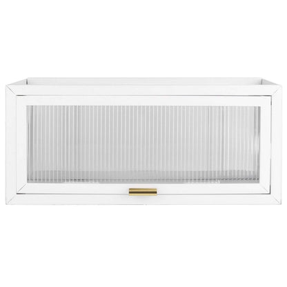 Over the Toilet Storage Cabinet with Dust-Proof Transparent Magnetic Door Side Opening DailySale