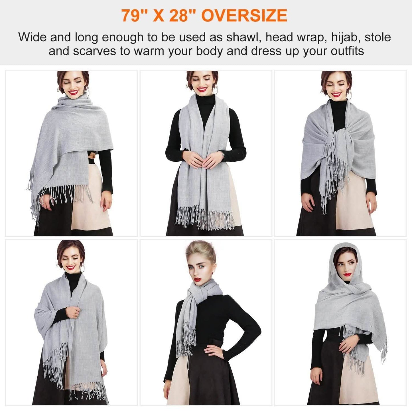 Oversize Cashmere Wool Shawl Wrap Blanket DailySale