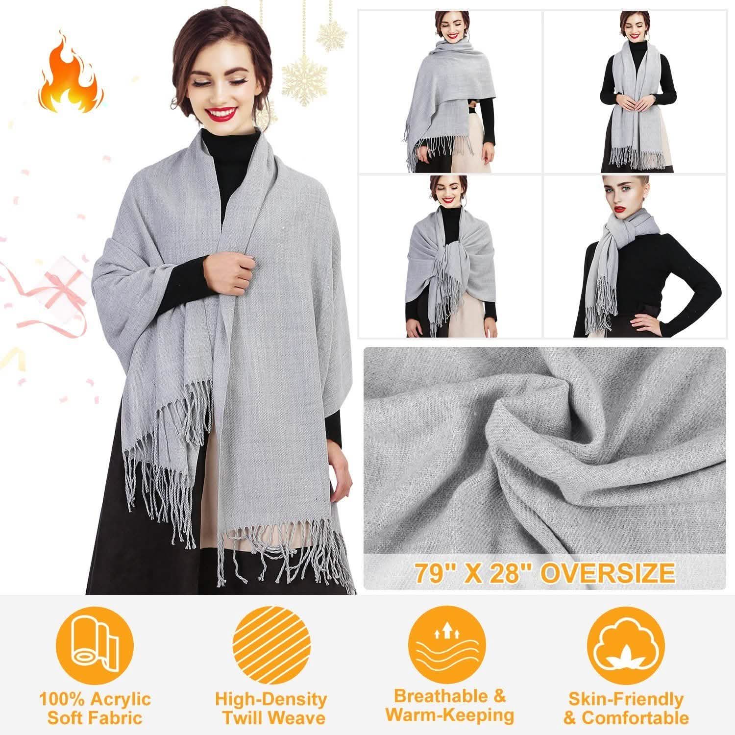 Oversize Cashmere Wool Shawl Wrap Blanket DailySale