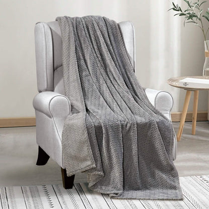 Oversized  Chevron Braided Throw Blanket DailySale