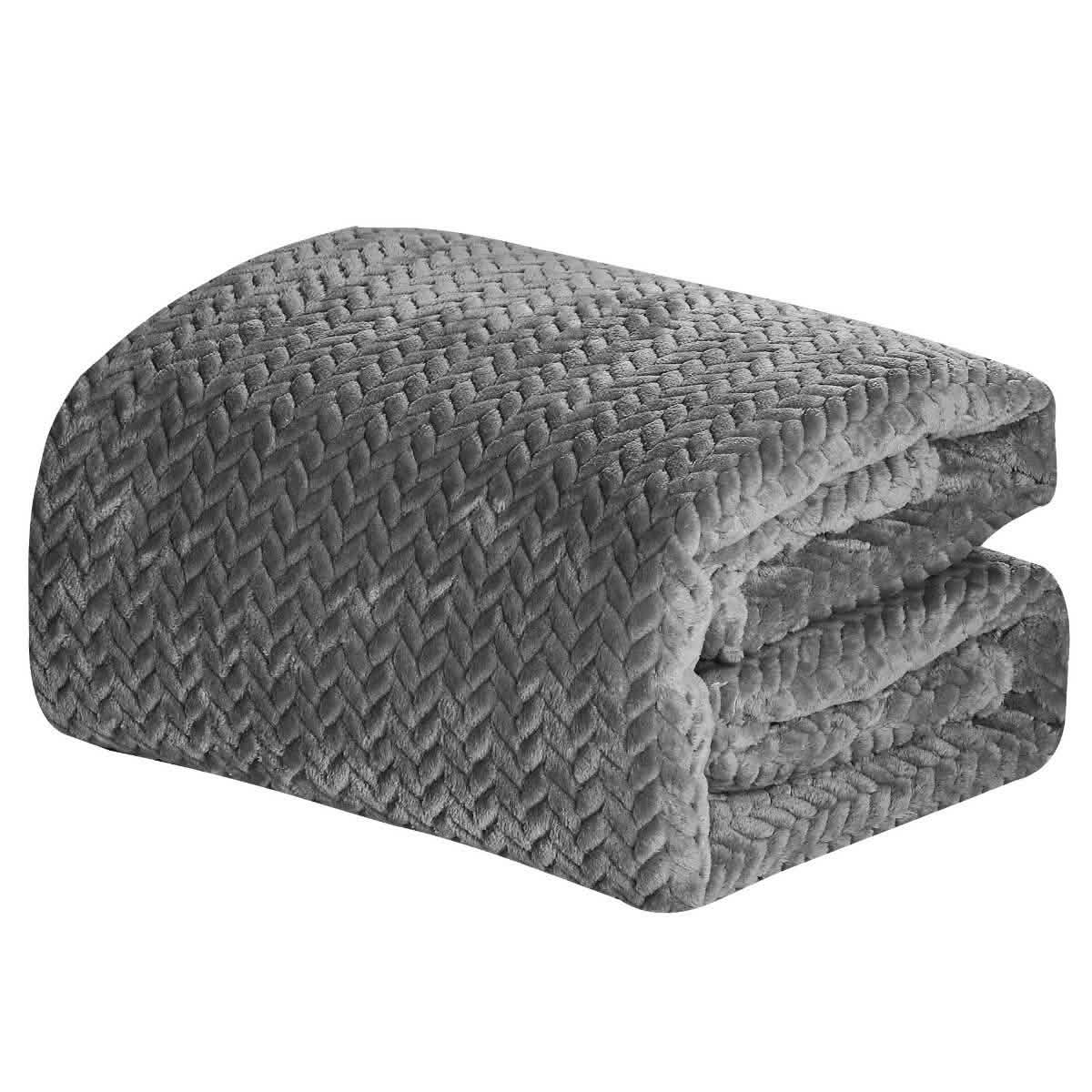 Oversized  Chevron Braided Throw Blanket DailySale