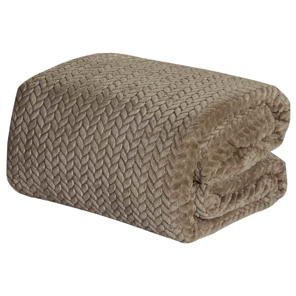 Oversized  Chevron Braided Throw Blanket DailySale