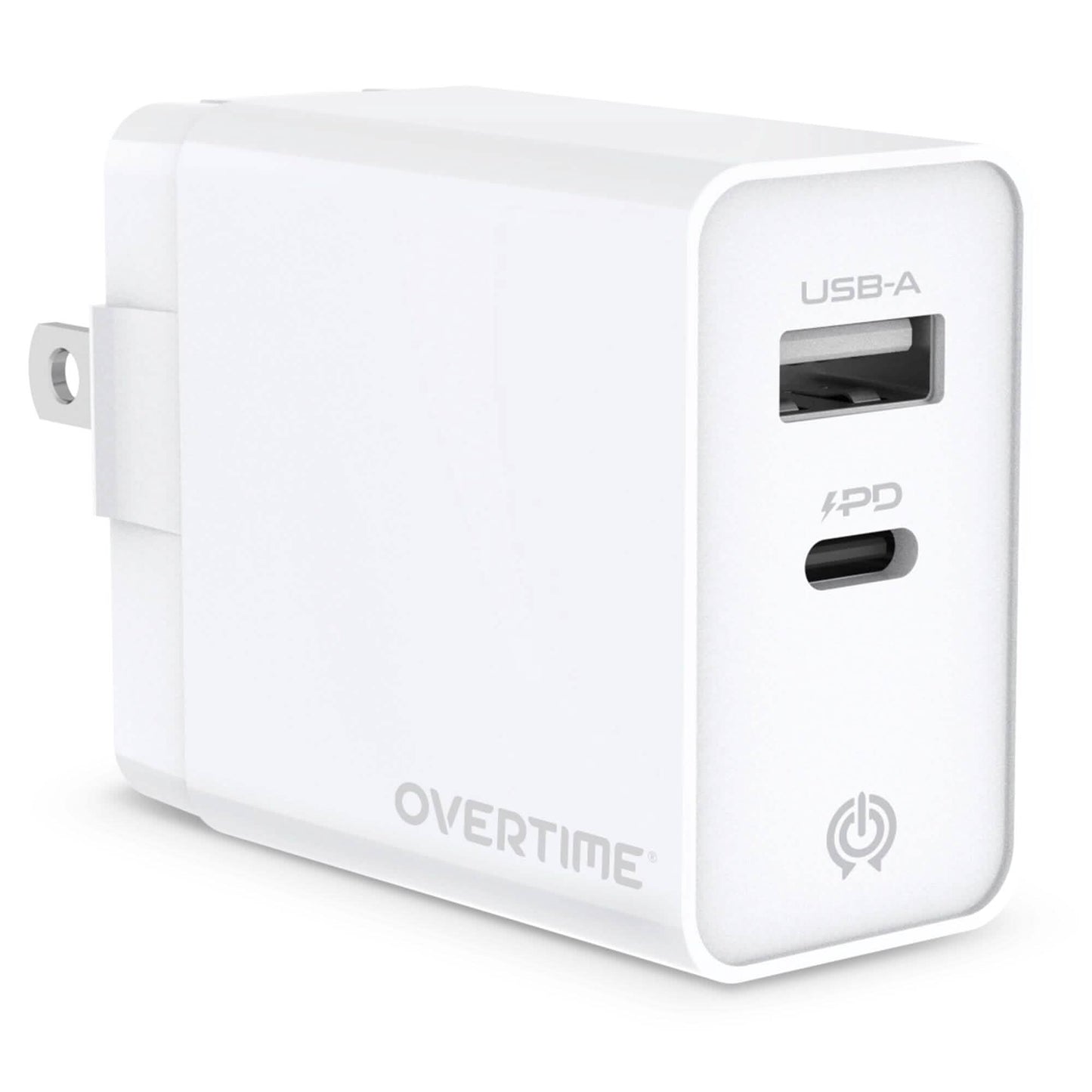 Overtime Dual Port USB A and USB C 38W Fast Charging Power Adapter DailySale