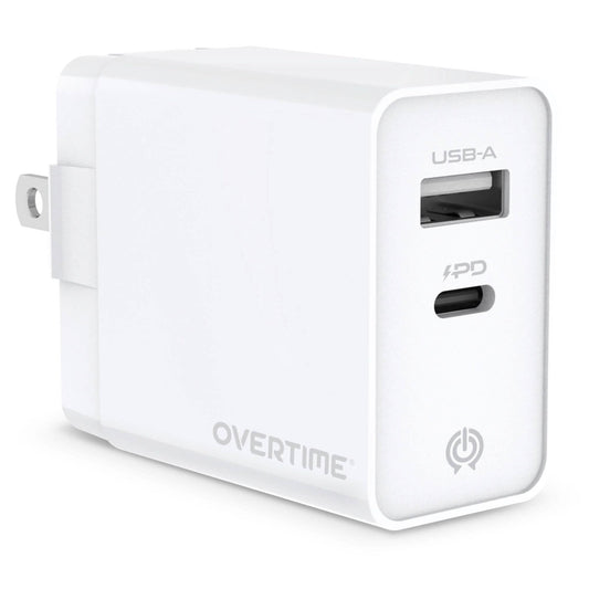 Overtime Dual Port USB A and USB C 38W Fast Charging Power Adapter DailySale