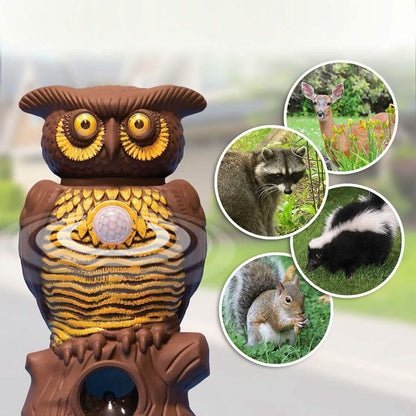 Owl Alert Statue - Targets Outdoor Pests Like Racoons, Deer, Rabbits, Squirrels, Mice and More DailySale