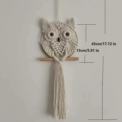 Owl Macrame Home Tapestry Boho Tapestry Wall Hanging DailySale