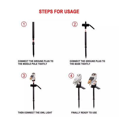 Owl Solar LED Lights with Decorative Stake DailySale