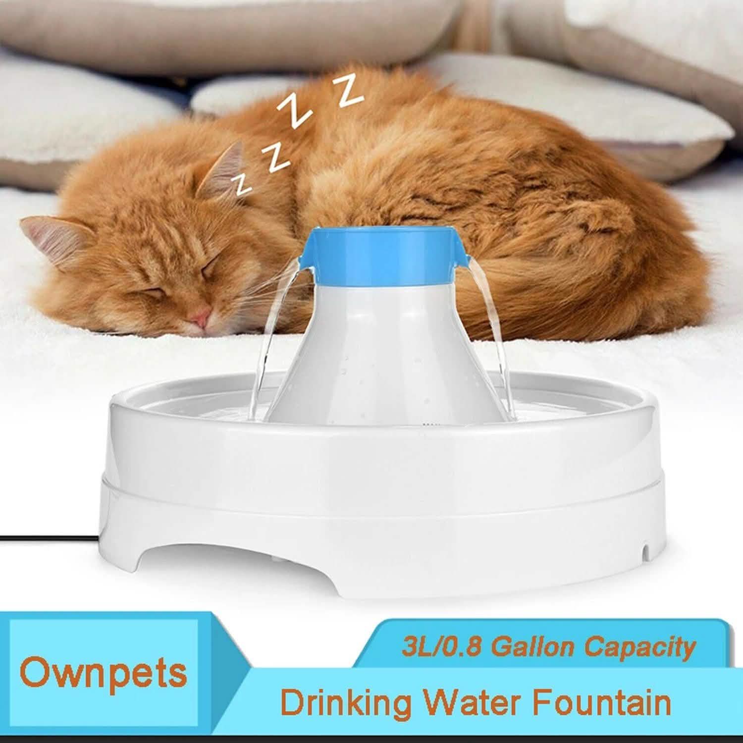 Ownpets® Pets Drinking Fountain Active Oxygen Cycle Two Drinking Area 3L DailySale