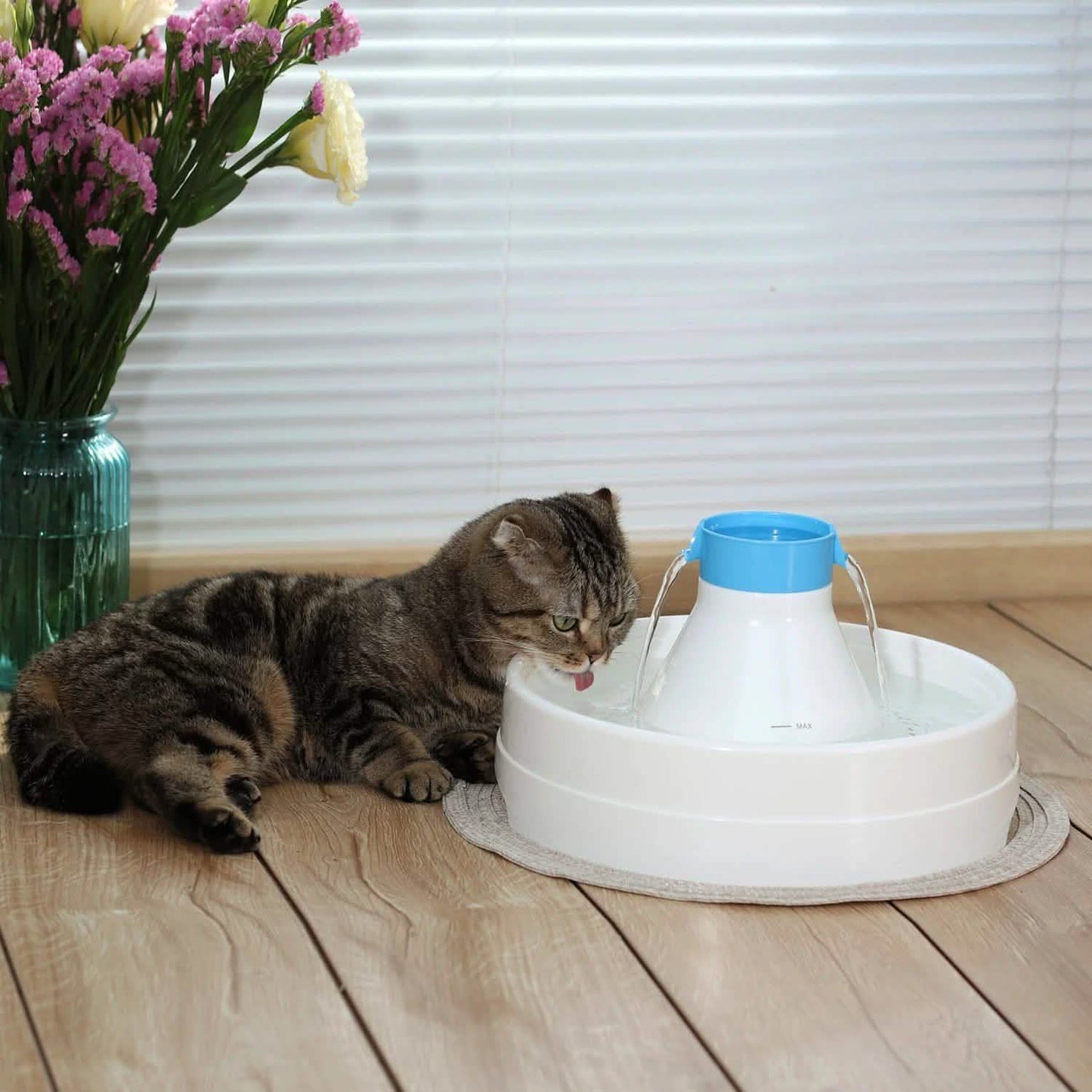 Ownpets® Pets Drinking Fountain Active Oxygen Cycle Two Drinking Area 3L DailySale