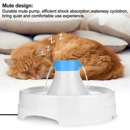 Ownpets® Pets Drinking Fountain Active Oxygen Cycle Two Drinking Area 3L DailySale