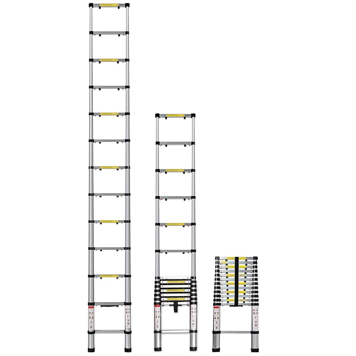 OxGord Aluminum Telescopic Extension Ladder 12.5ft. Telescope DailySale
