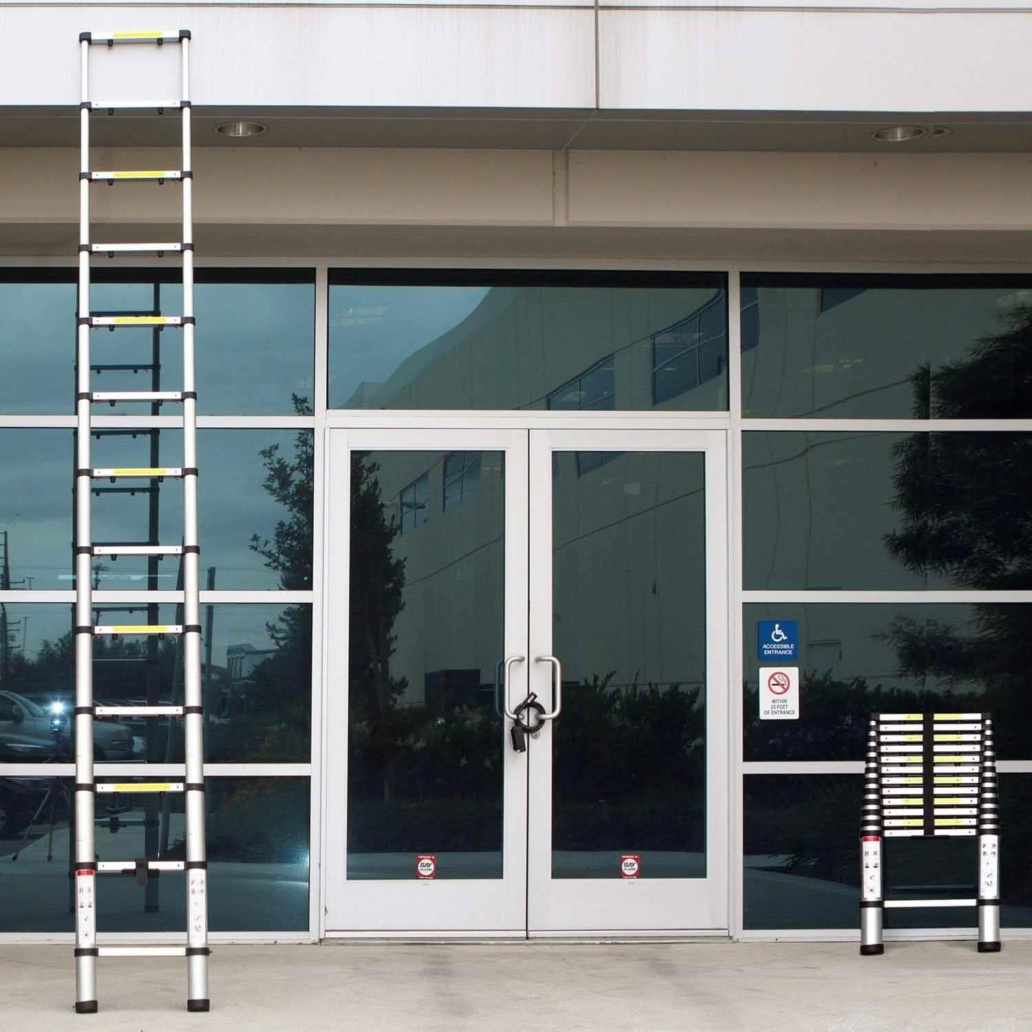 OxGord Aluminum Telescopic Extension Ladder 12.5ft. Telescope DailySale