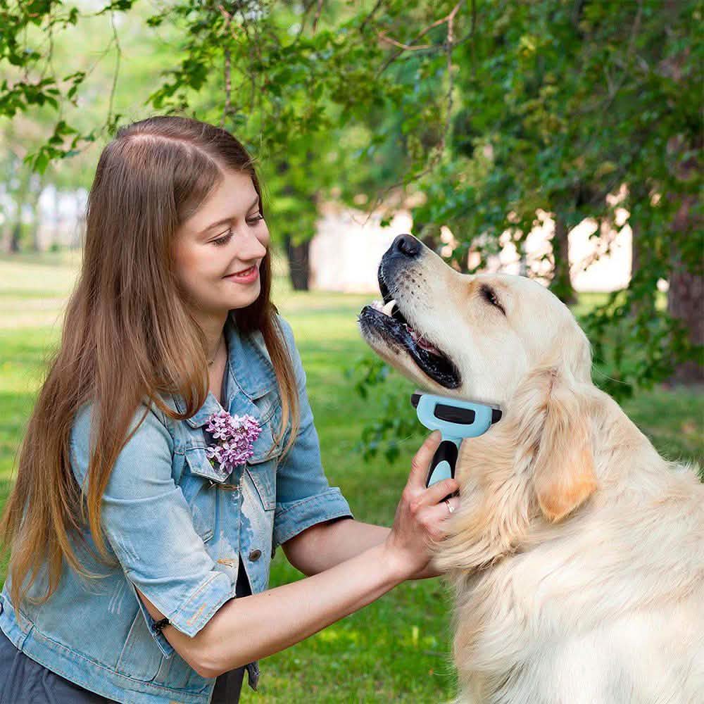 OxGord Blue Combo Pet Grooming Brush DailySale