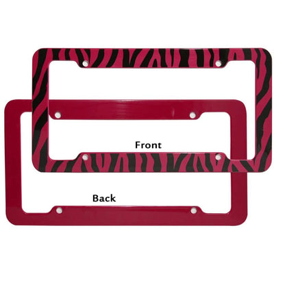 OxGord Plastic License Plate Frame with Zebra/Tiger Stripes DailySale