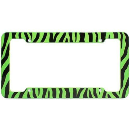 OxGord Plastic License Plate Frame with Zebra/Tiger Stripes DailySale