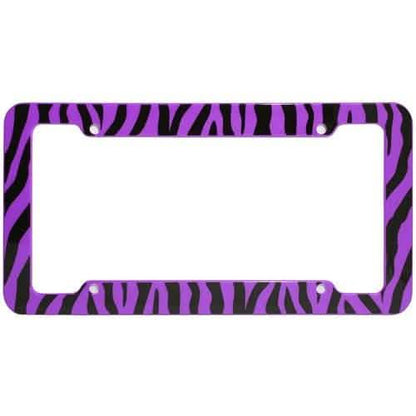 OxGord Plastic License Plate Frame with Zebra/Tiger Stripes DailySale