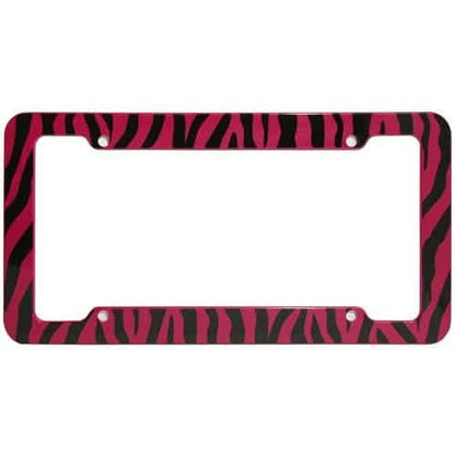 OxGord Plastic License Plate Frame with Zebra/Tiger Stripes DailySale