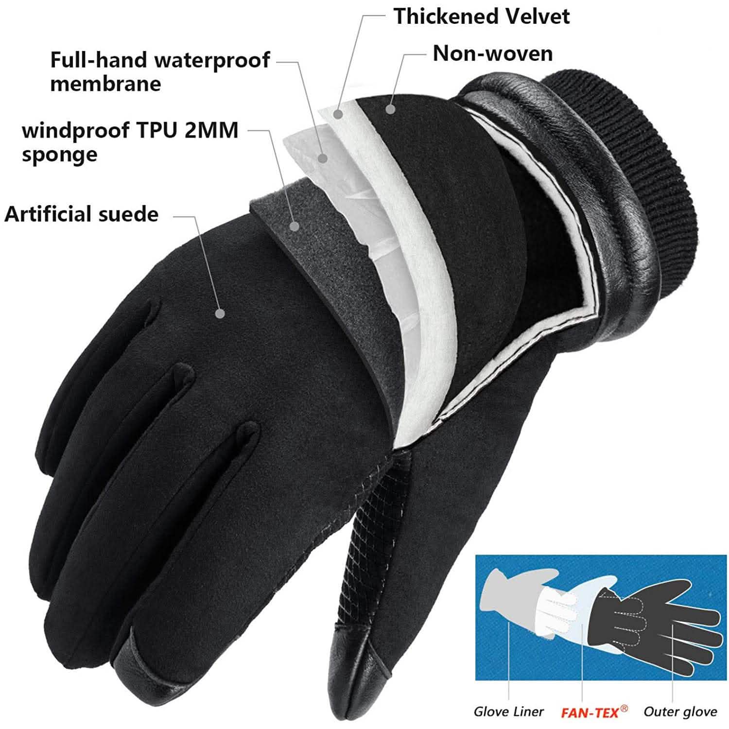 OZERO Waterproof Winter Gloves DailySale
