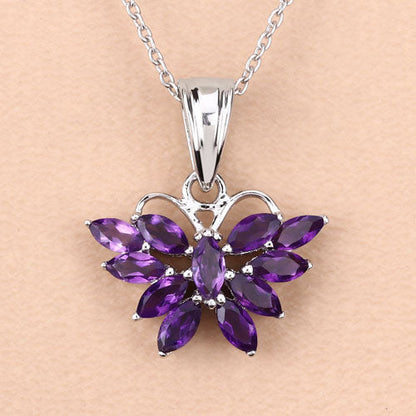 1.65 Carat Genuine Amethyst .925 Sterling Silver Pendant Bids.com