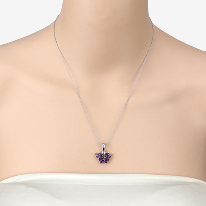 1.65 Carat Genuine Amethyst .925 Sterling Silver Pendant Bids.com