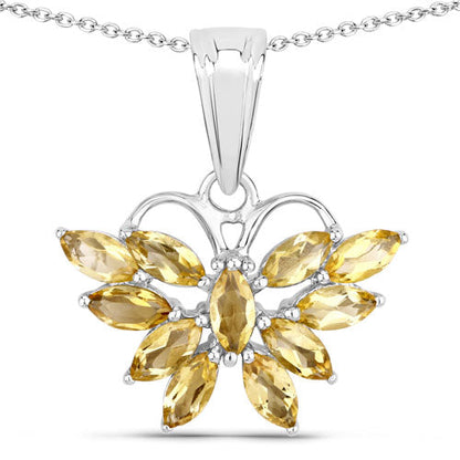 1.32 Carat Genuine Citrine .925 Sterling Silver Pendant Bids.com