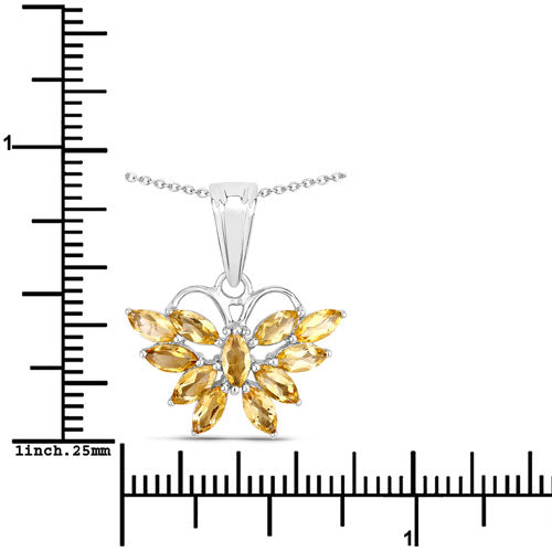 1.32 Carat Genuine Citrine .925 Sterling Silver Pendant Bids.com